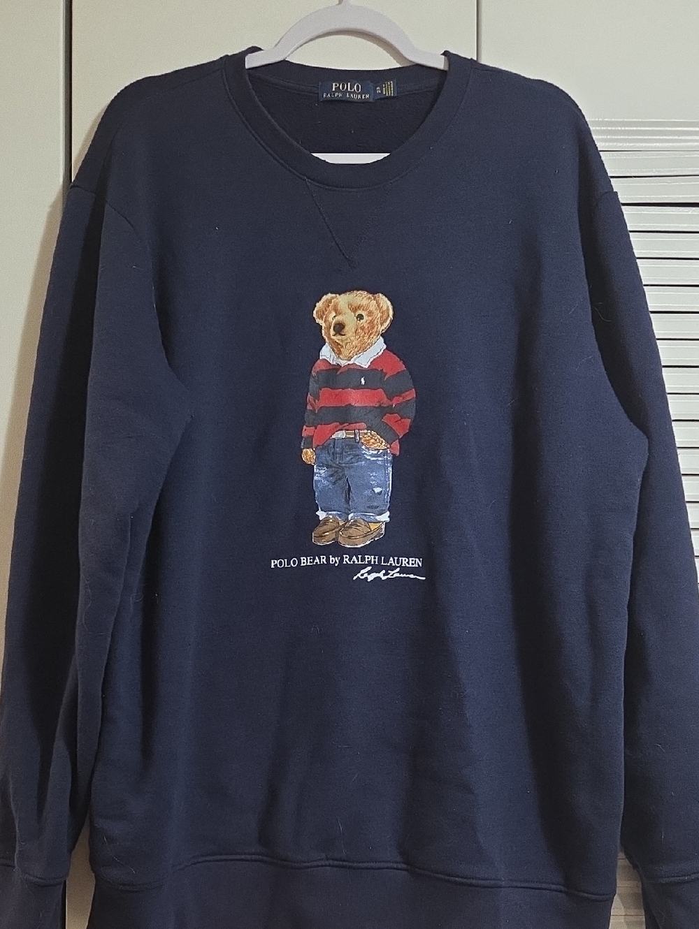 Polo by Ralph Lauren Navy Crewneck Sweater with Polo Bear